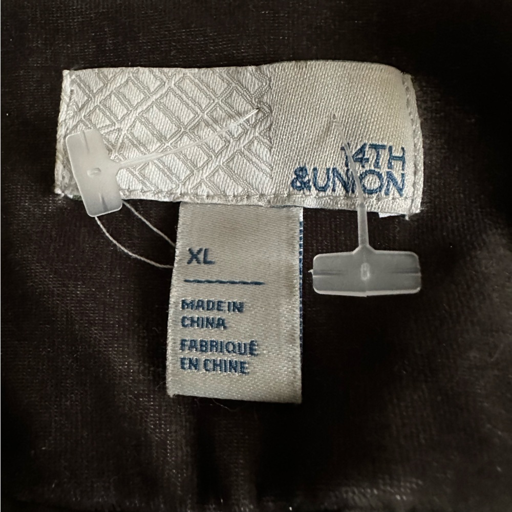14th & Union Velvet Bomber Jacket Charcoal Gray Gunmetal Women’s XL - Picture 13 of 14